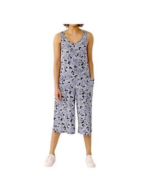 NEW Kim & Co Blue Paisley Gaucho Jumpsuit - Large